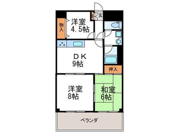 今井ドゥーズィエムマンションの物件間取画像